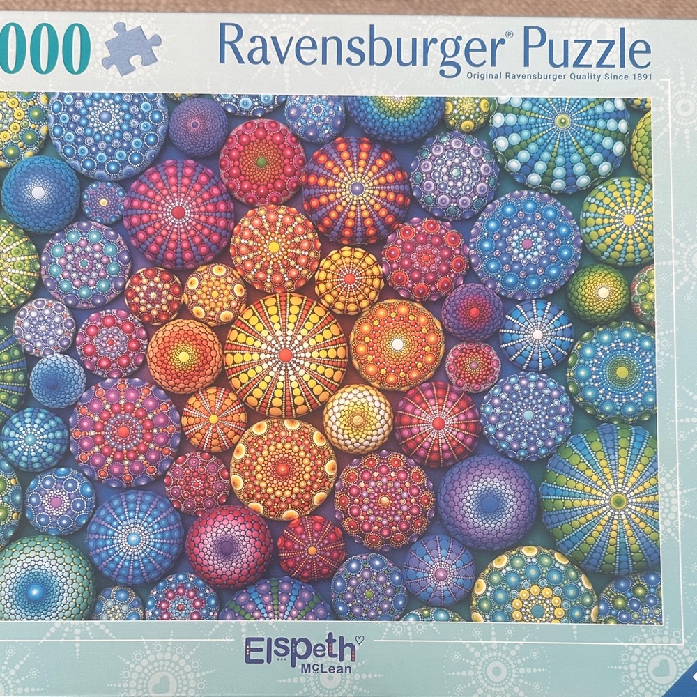 Ravensburger Jigsaw Puzzle Radiating Rainbow Mandalas - 2000 Pieces NEW